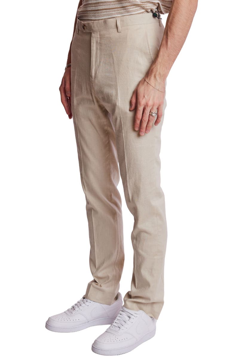 PAISLEY & GRAY Downing Slim Flat Front Linen Blend Dress Pants, Alternate, color, 