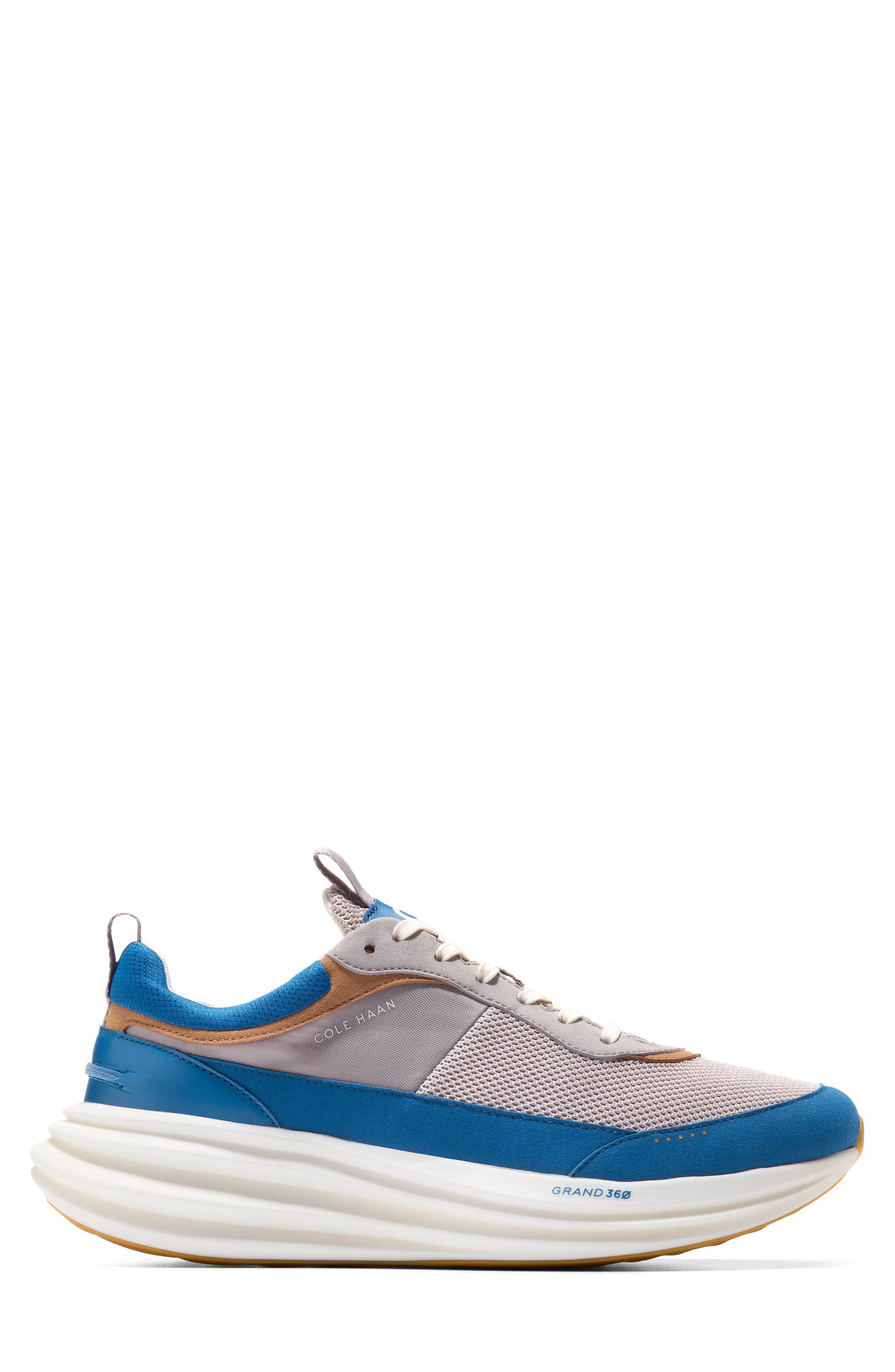 Cole Haan Øriginal Grand Quadstar Running Shoe, Alternate, color, Paloma / Dark Blue / Ivory