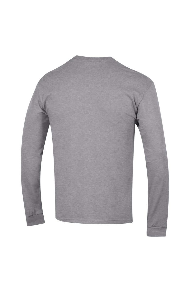 Champion Men's Champion  Heather Gray Ohio State Buckeyes Arch Over Logo 2-Hit Long Sleeve T-Shirt, Alternate, color, Heather Gray