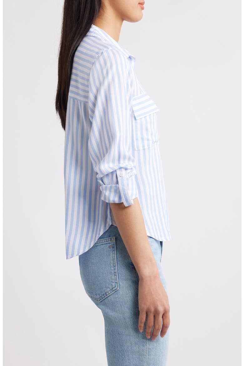 Fallon High-Low Button-Up Shirt, Alternate, color, MOSCOW LILAC