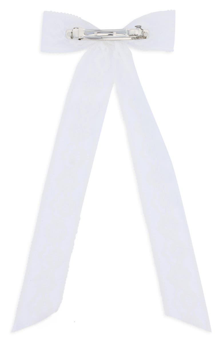 BP. Lace Bow Barrette, Alternate, color, Ivory