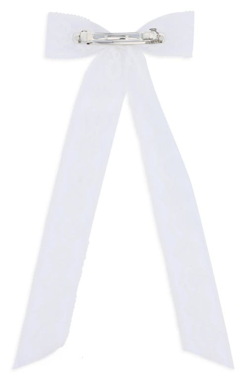 Bp. Lace Bow Barrette In White
