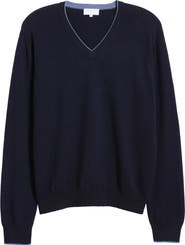 Lorenzo Uomo Tipped Merino Wool Sweater