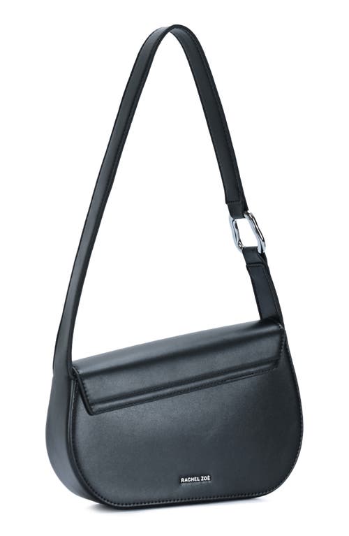 Rachel Zoe Asymmetric Flap Shoulder Bag In Black