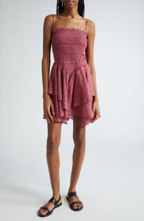 Anka Floral Tiered Ruffle Cotton Sundress