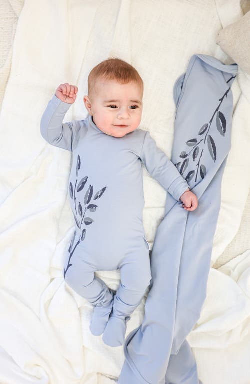 Maniere Manière Blooming Leaves Footie In Gray