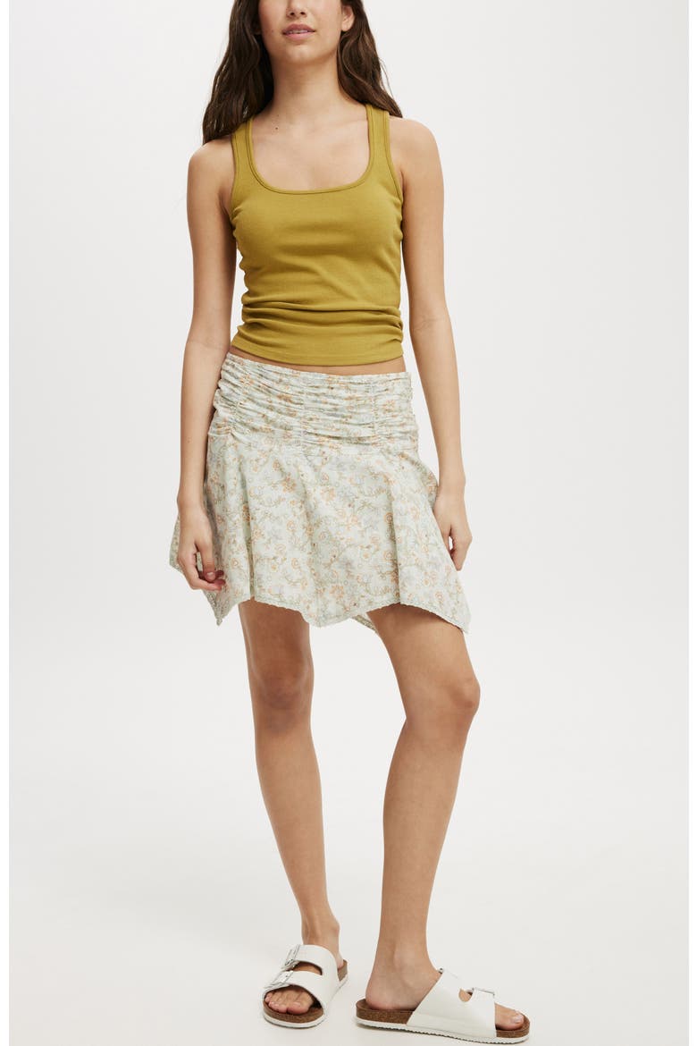 Georgie Hanky Hem Mini Skirt, Alternate, color, Olivia Floral
