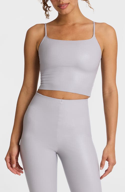 Commando Faux Leather Crop Camisole In Purple