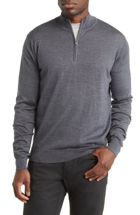 Crown Soft Quarter Zip Merino Wool Blend Pullover