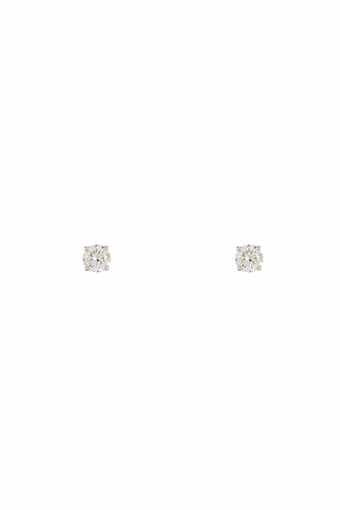 EFFY 14K White Gold Prong Set Round Cut Diamond Stud Earrings - 0.15 ctw