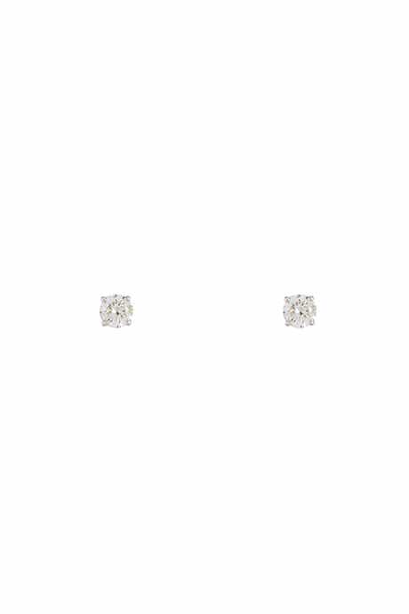 EFFY 14K White Gold Prong Set Round Cut Diamond Stud Earrings - 0.15 ctw
