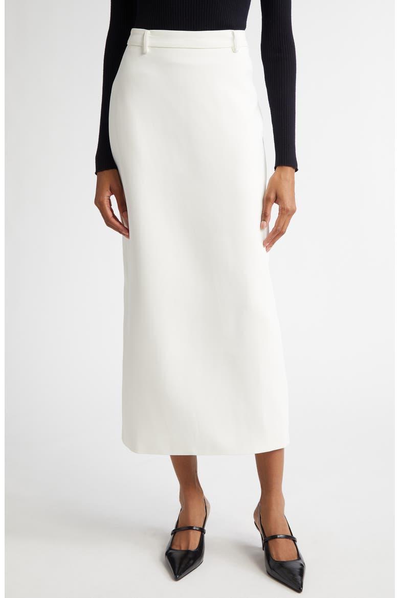 Nia Column Skirt, Main, color, WHITE