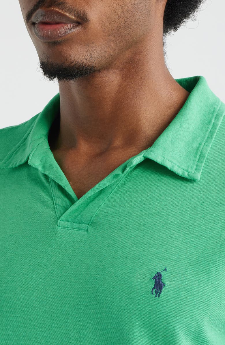 Polo Ralph Lauren Standard Fit Cotton & Linen Polo, Alternate, color, Summer Emerald
