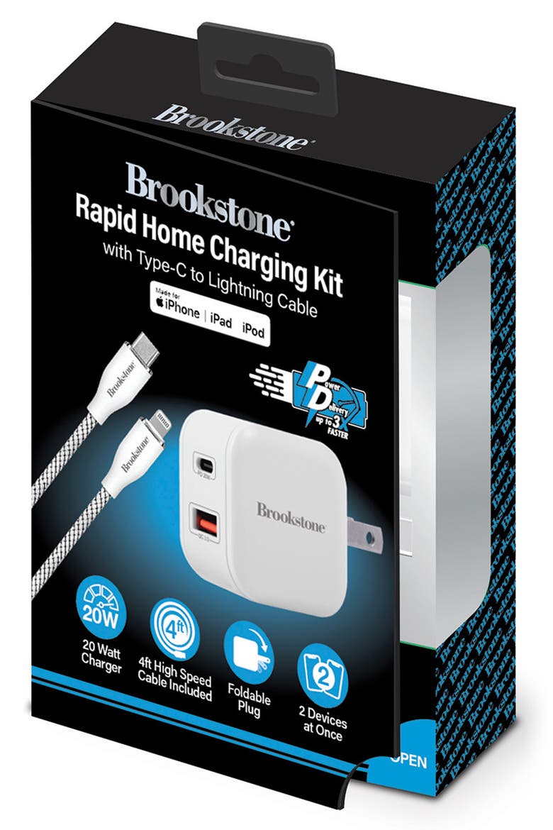 4 Foot C-to-C & Wall Charger 20W, Alternate, color, WHITE
