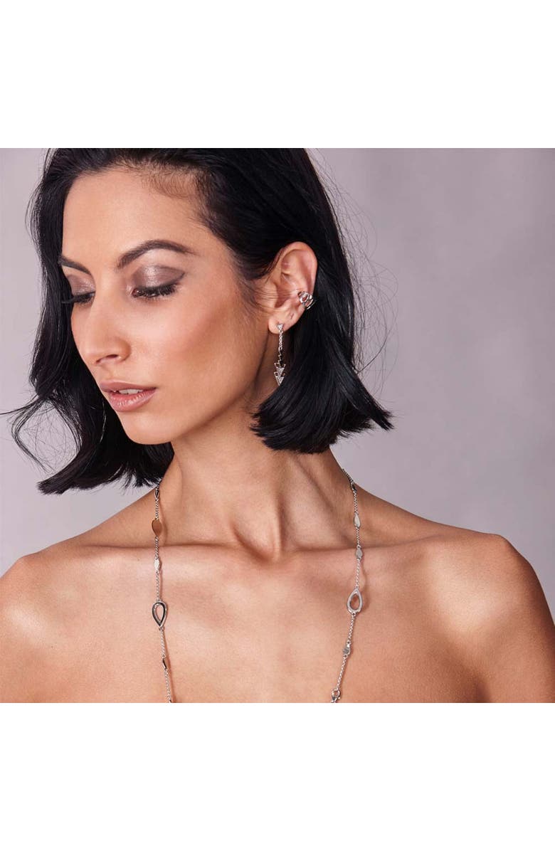 Lucy Quartermaine Petal Ear Cuff, Alternate, color, Sterling Silver