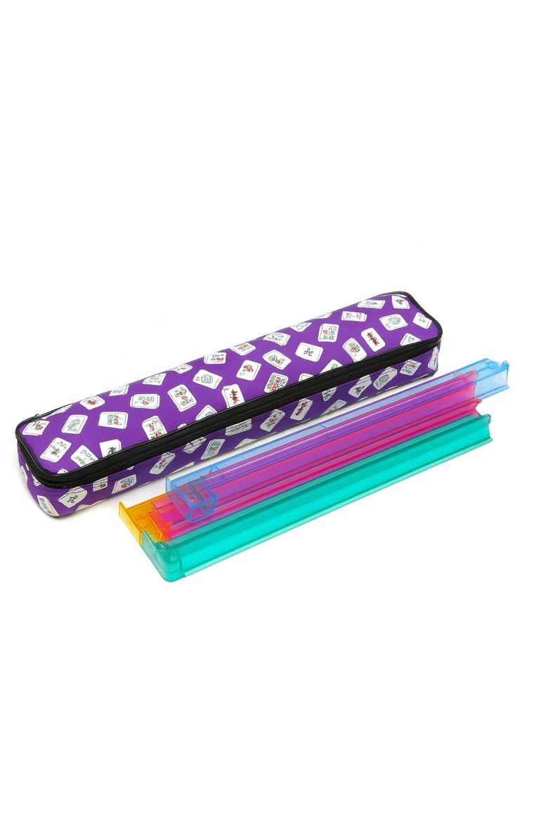 Mah Jongg Direct Mah Jongg Purple Color Pattern Multi-purpose Tile/Rack Zippered Case, Alternate, color, Multicolor