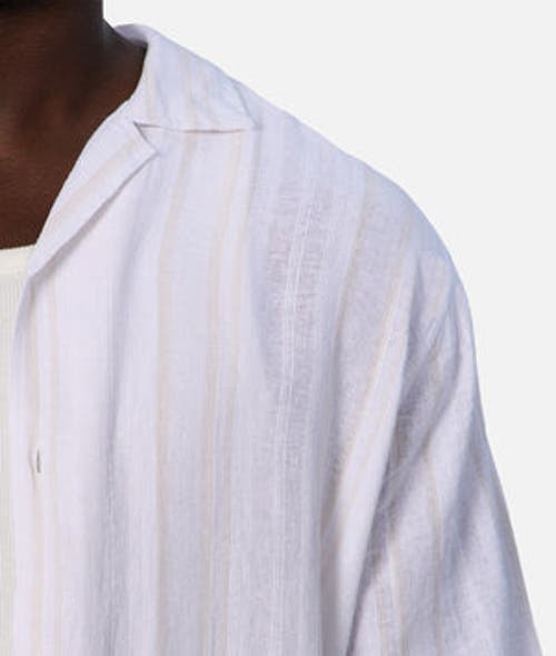 Industrie Australia The Castino Short Sleeve Shirt In Cream White