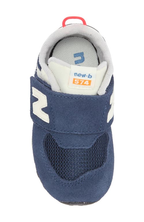 New Balance Kids' 574 New B Sneaker In Nb Navy/blast Red