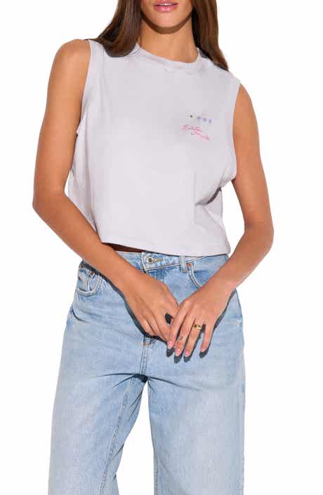 Spiritual Gangster Palm Crawford Crop Cotton Graphic Tank
