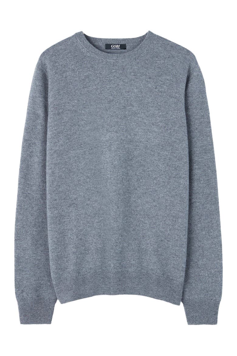 Essential Crewneck Cashmere Sweater, Alternate, color, dim gray