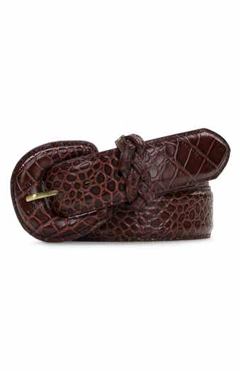 Patricia Nash Selena Croc-Embossed Leather Belt