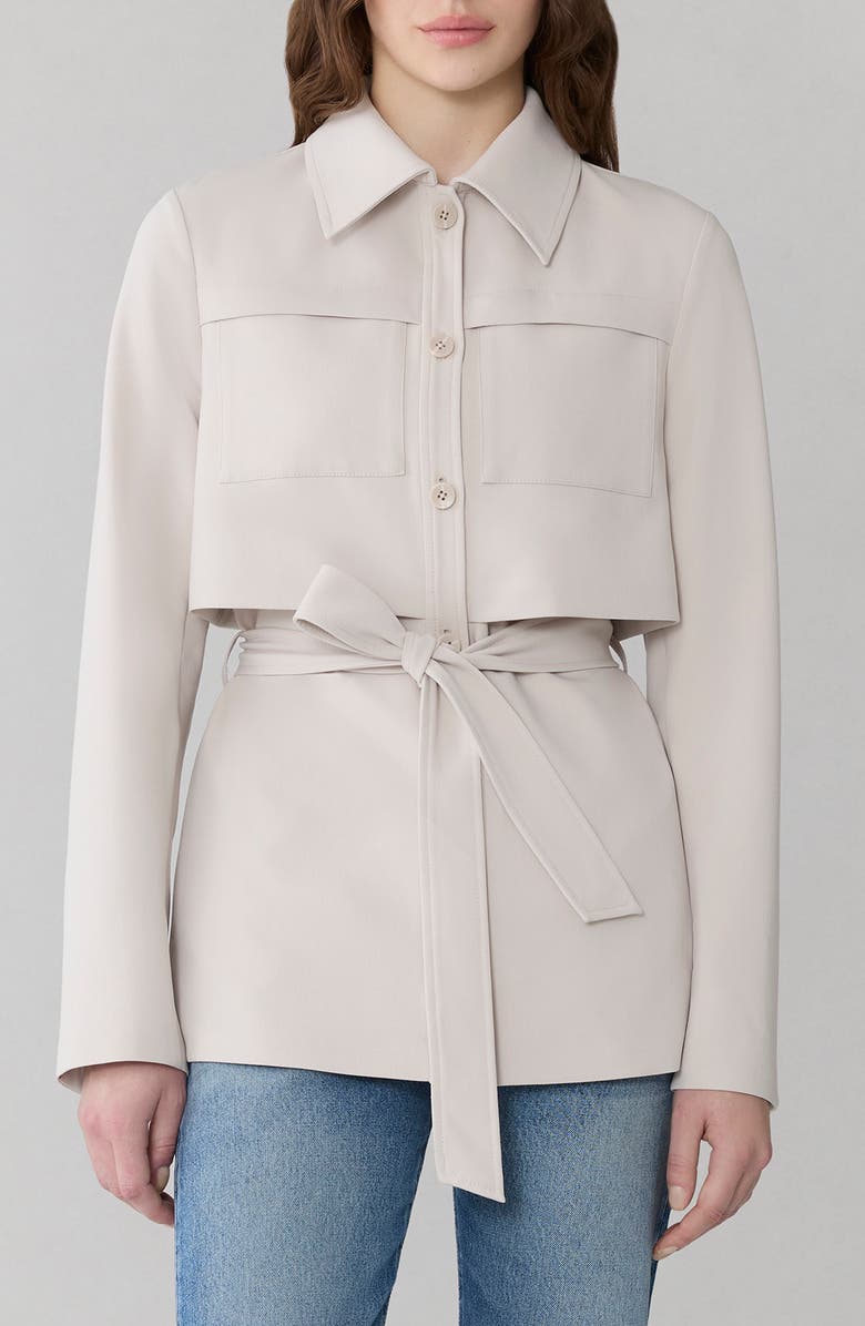 Soia & Kyo Haisley Short Trench Coat, Main, color, Light Oak