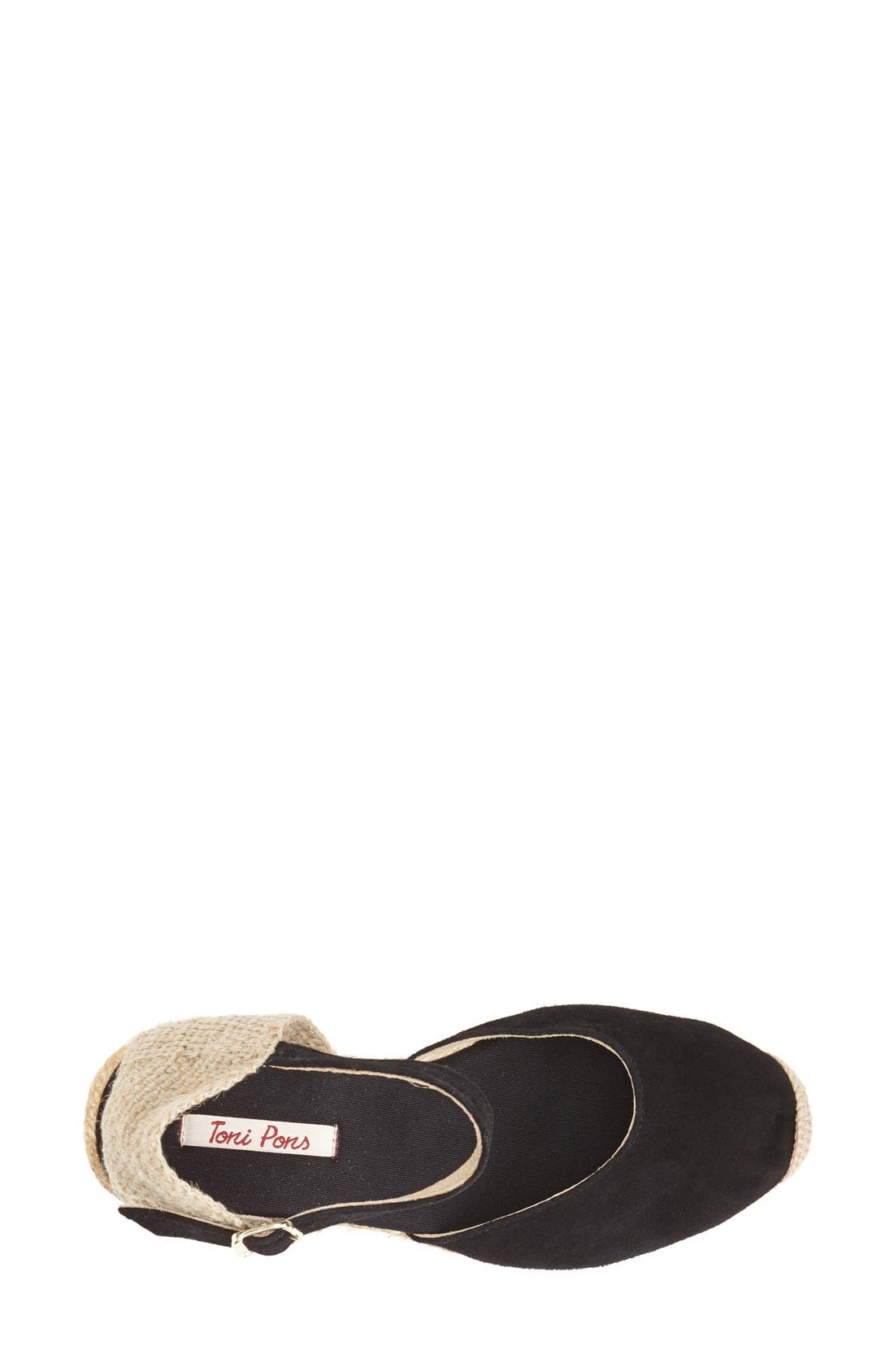 Lloret-5 Espadrille Wedge Sandal, Alternate, color, BLACK