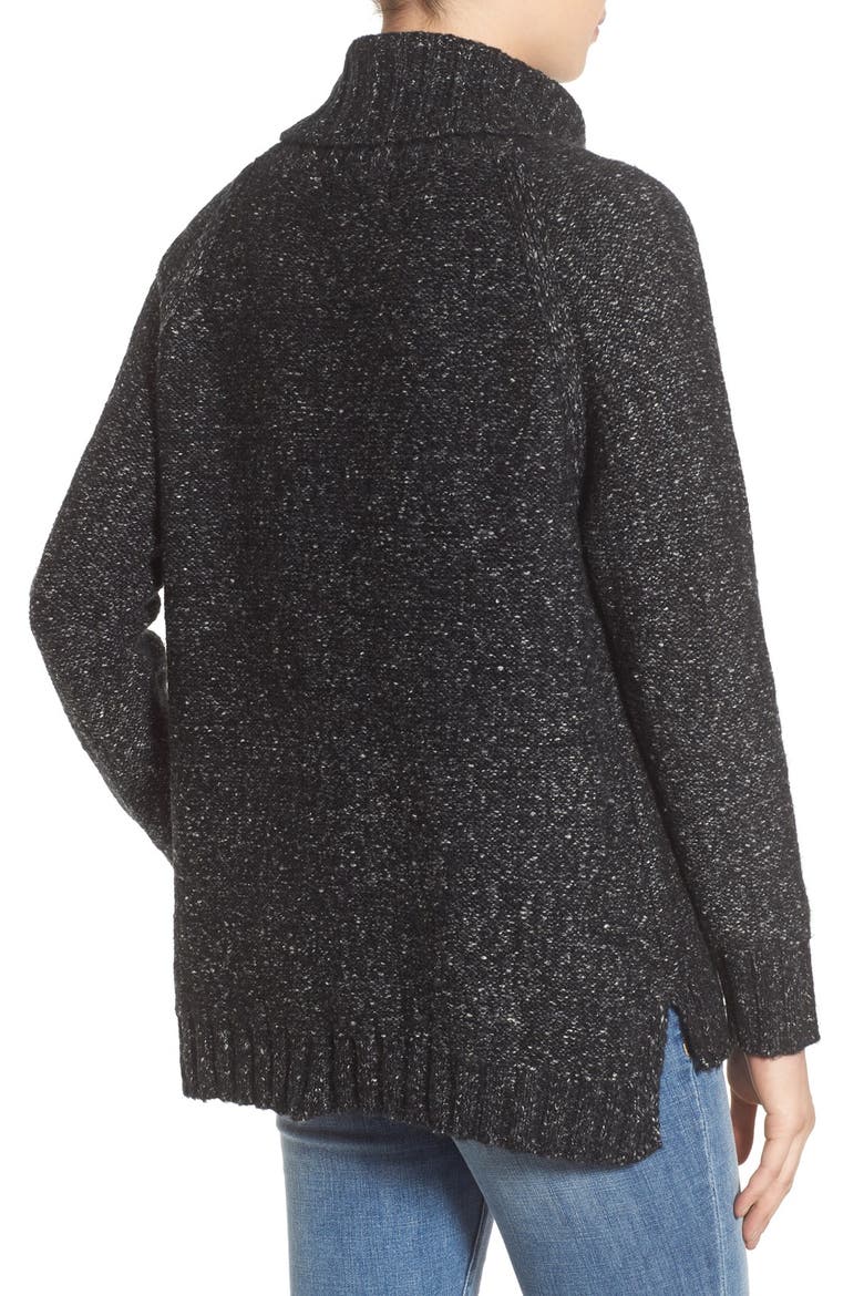 Textured Knit Turtleneck, Alternate, color, CHARCOAL