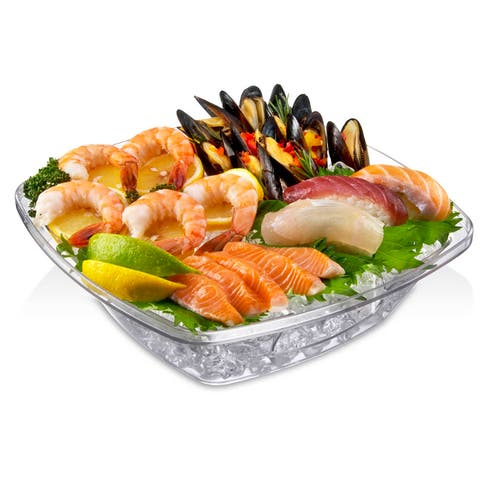 Acrylic Flip Salad On Ice Bowl with Lid, Piece Set, 10-Inch