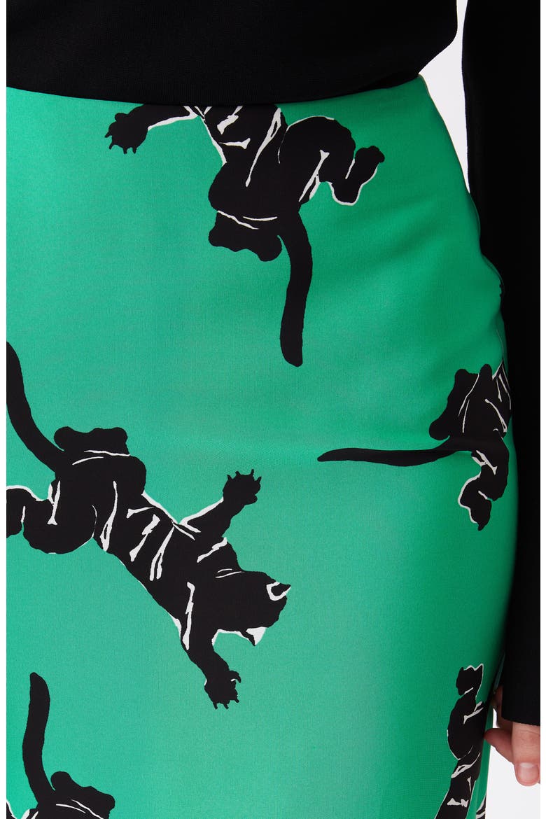 Kara Jaguar Print Pencil Skirt, Alternate, color, CLIMBING JAGUAR MEDIUM GREEN