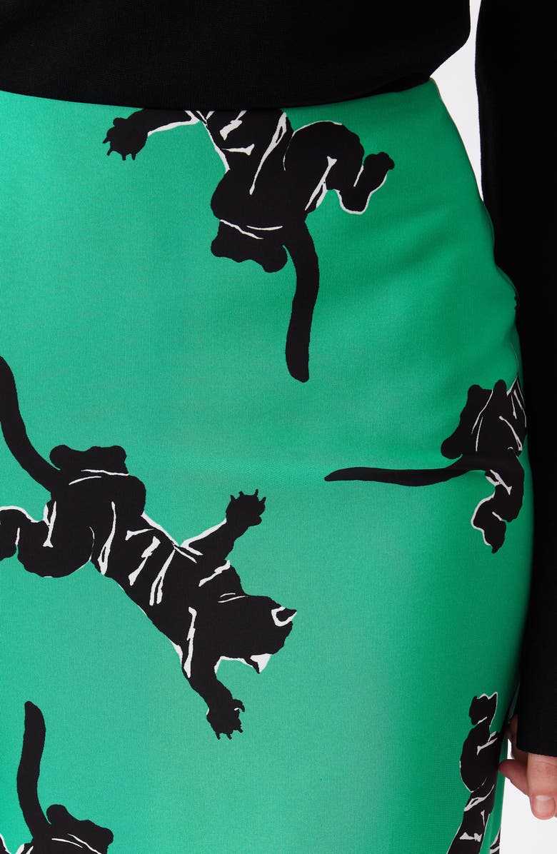 DVF Kara Jaguar Print Pencil Skirt, Alternate, color,