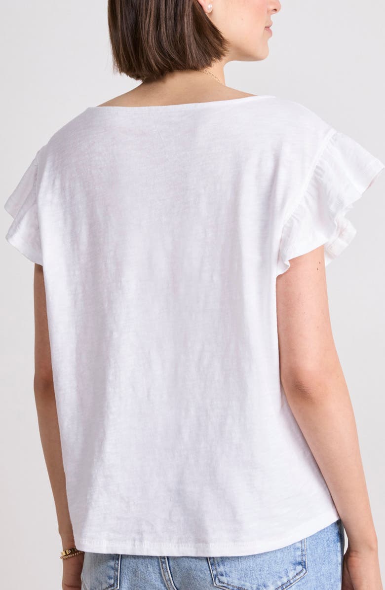 vineyard vines Flutter Sleeve Cotton T-Shirt, Alternate, color, White Cap