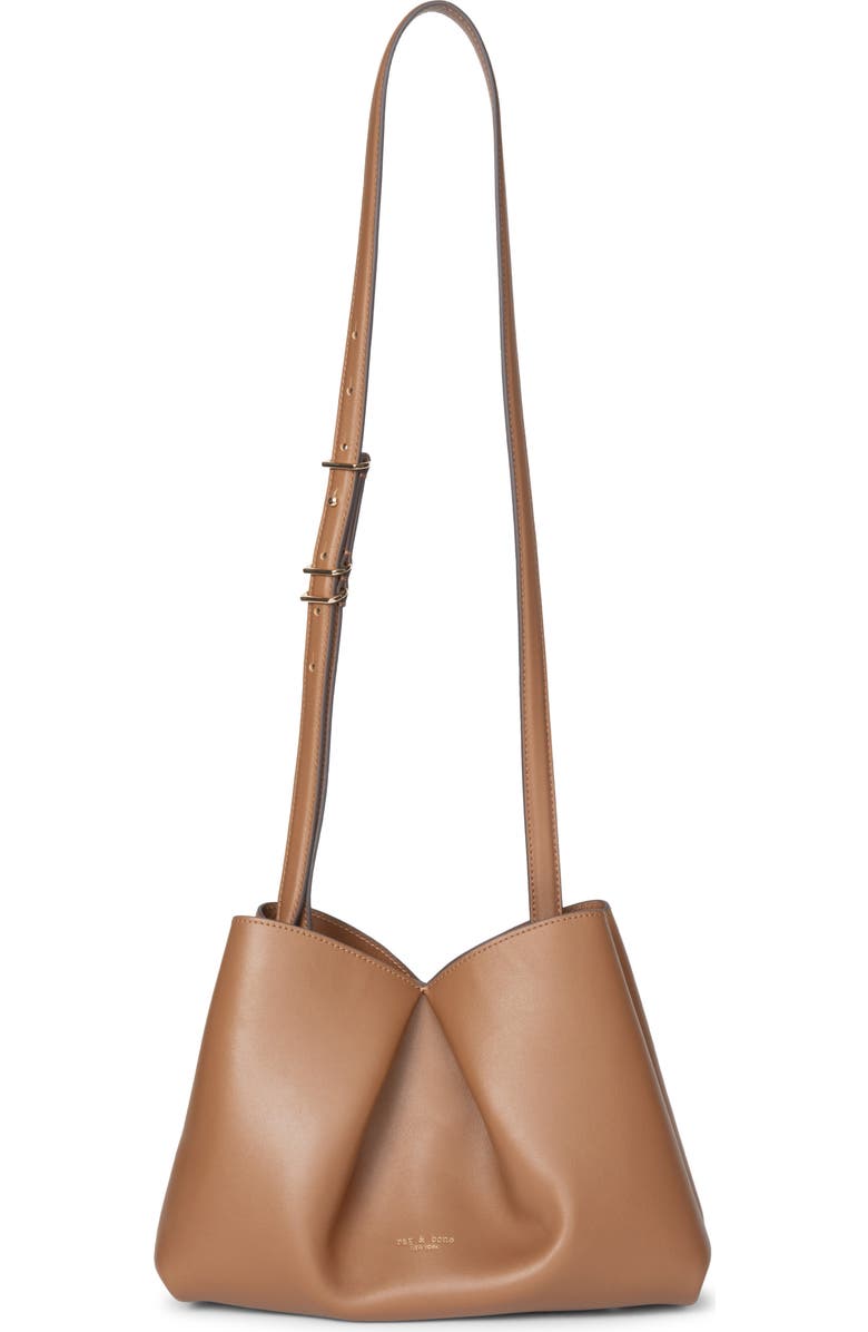 rag & bone Medium Bloom Leather Crossbody Bag, Main, color, Cognac