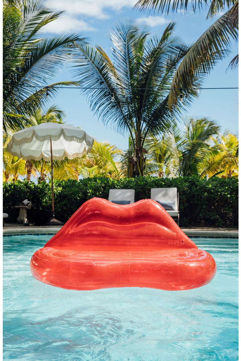 Floating Lip Couch, Alternate, color, RED