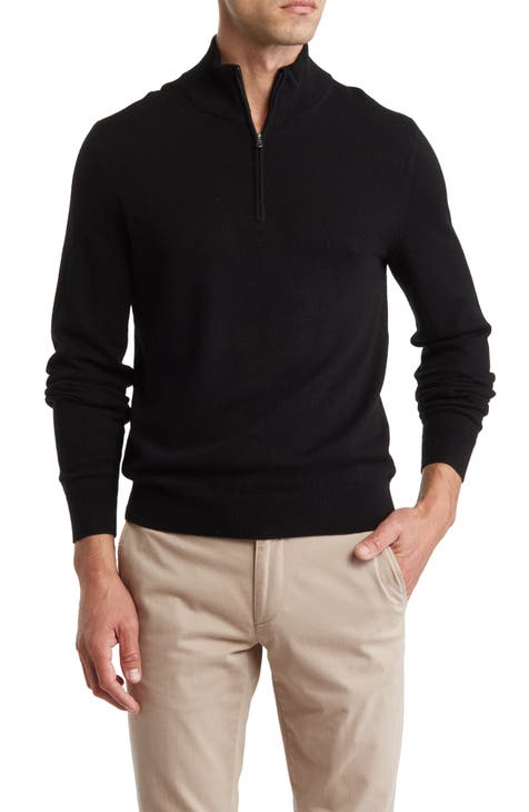 Mens outlets Cashmere Quarter Zip Pullover Sweater Nordstrom