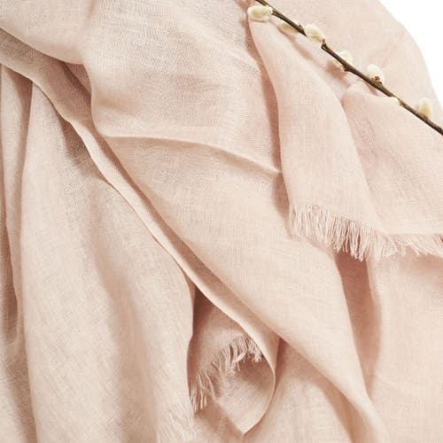 Studio Variously Hand Woven Linen Scarf In Neutral