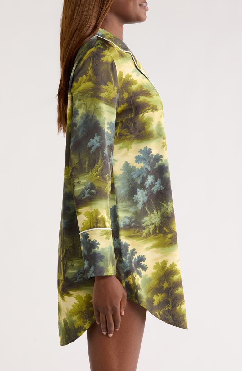 KILO BRAVA Print Long Sleeve Sleep Shirt, Alternate, color, Landscape