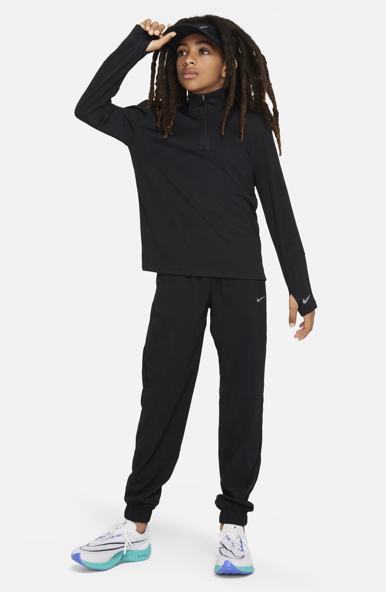 Nike Kids' DRI-Fit UV Quarter Zip Pullover, Alternate, color, Black