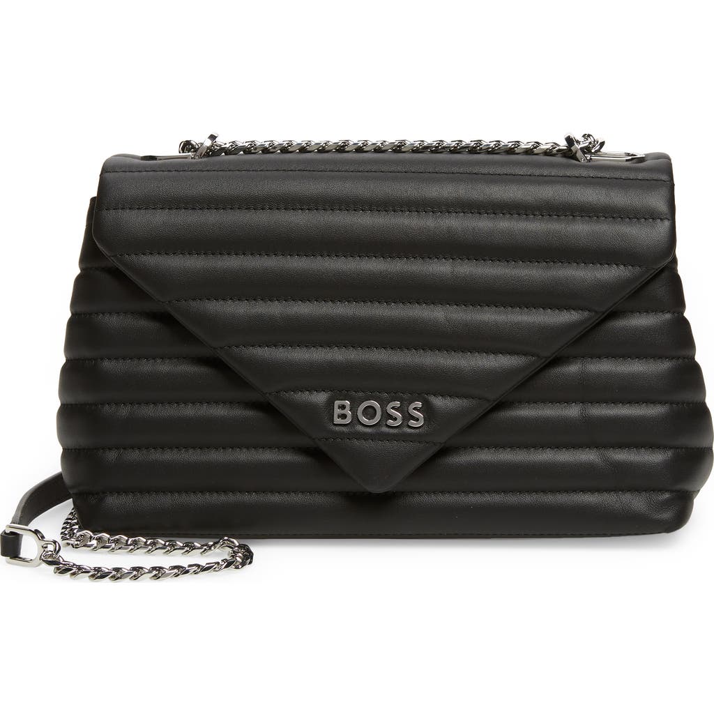 Hugo Boss Boss Ayla Quilted Leather Convertible Shoulder Bag In Black