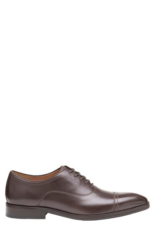 Johnston & Murphy Sullivan Cap Toe Oxford In Espresso Italian Calfskin