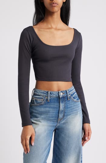 Shop Roxy Good Keepsake Long Sleeve Crop Top