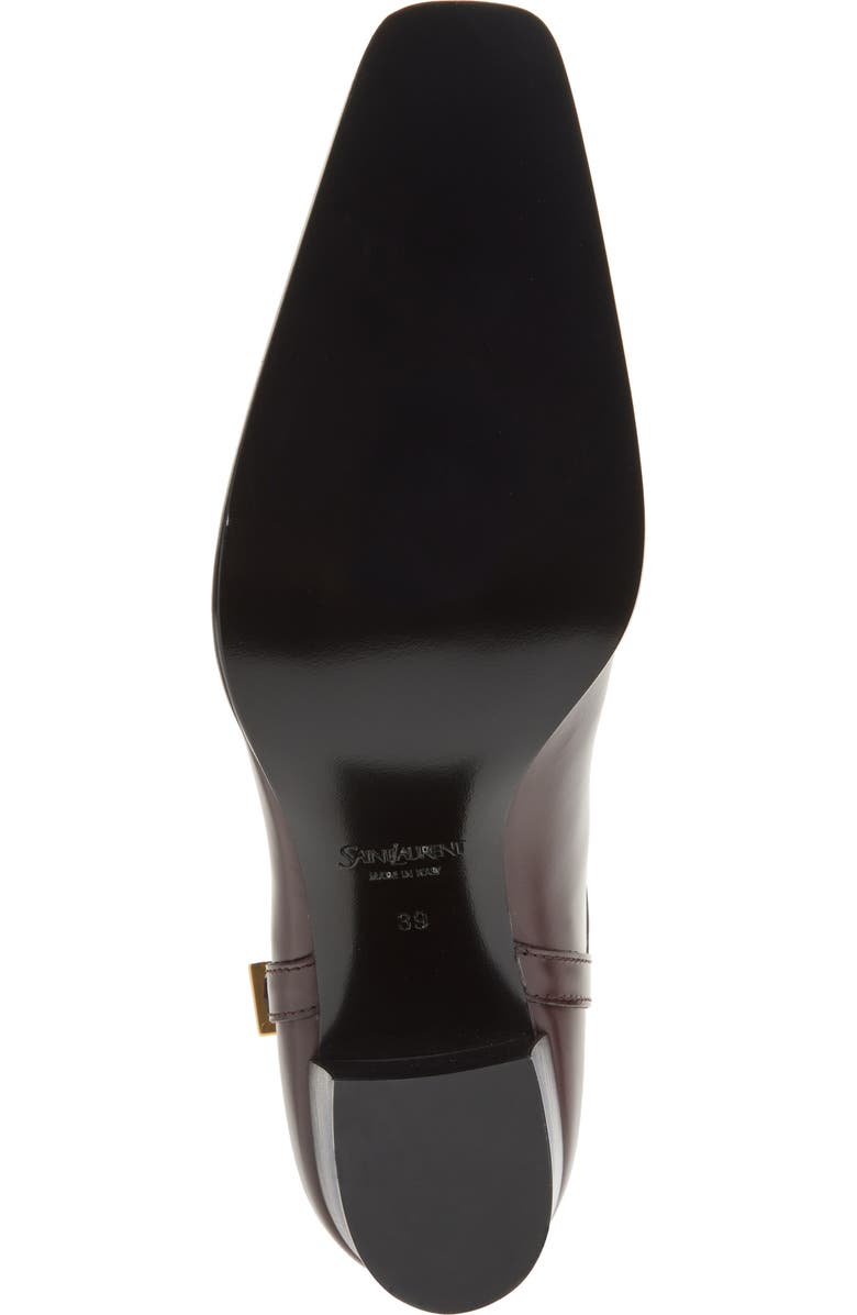 Saint Laurent Julia Tall Boot, Alternate, color, Wine