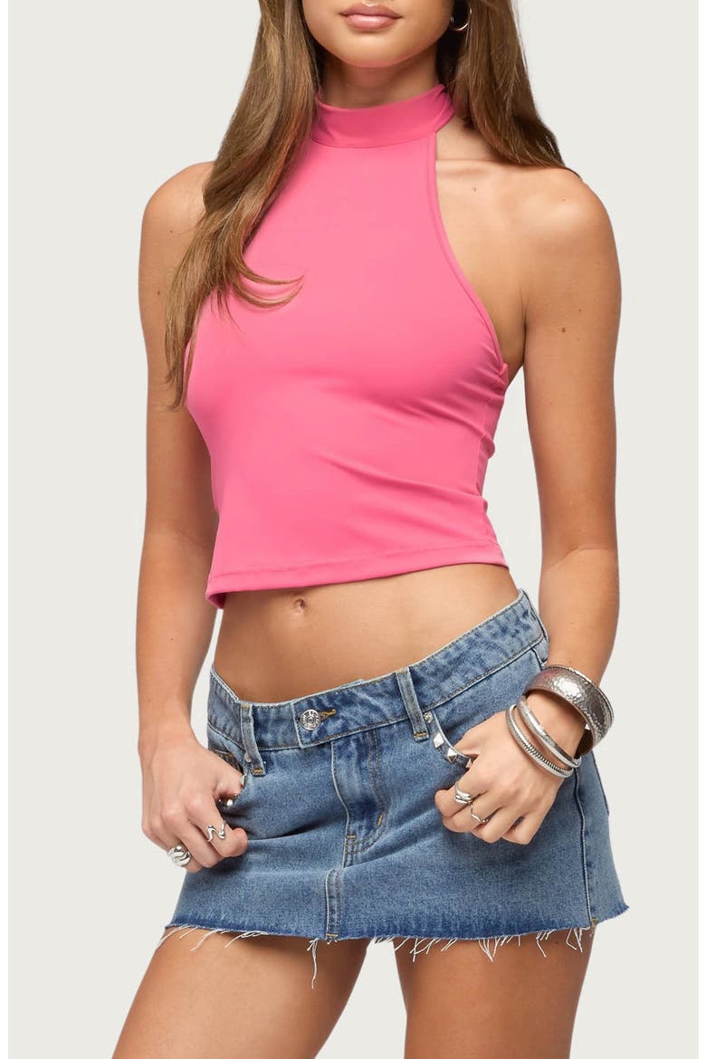 Ikara Halter Top, Alternate, color, DARK-PINK