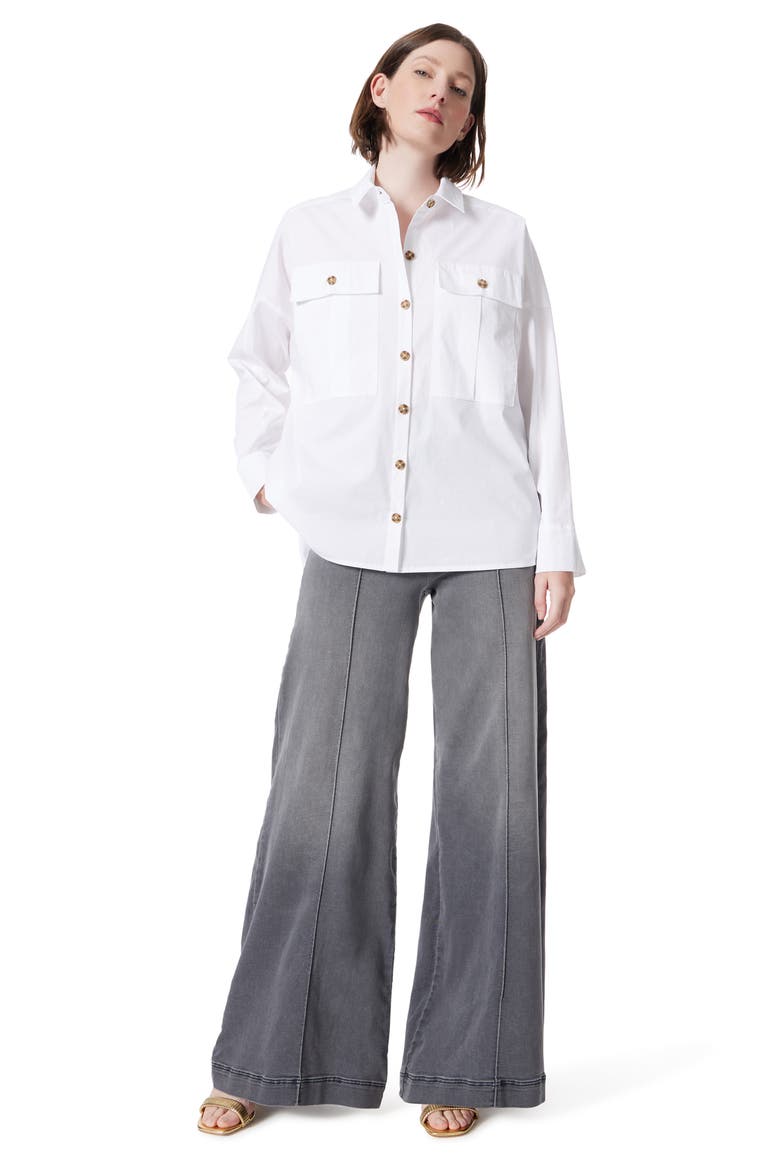 Cargo Button-Up Top, Alternate, color, OPTIC WHITE