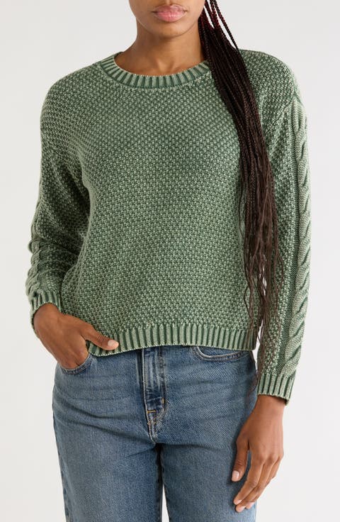 Acid Wash Cotton Sweater