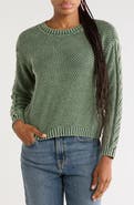 CITY BLUES Acid Wash Cotton Sweater