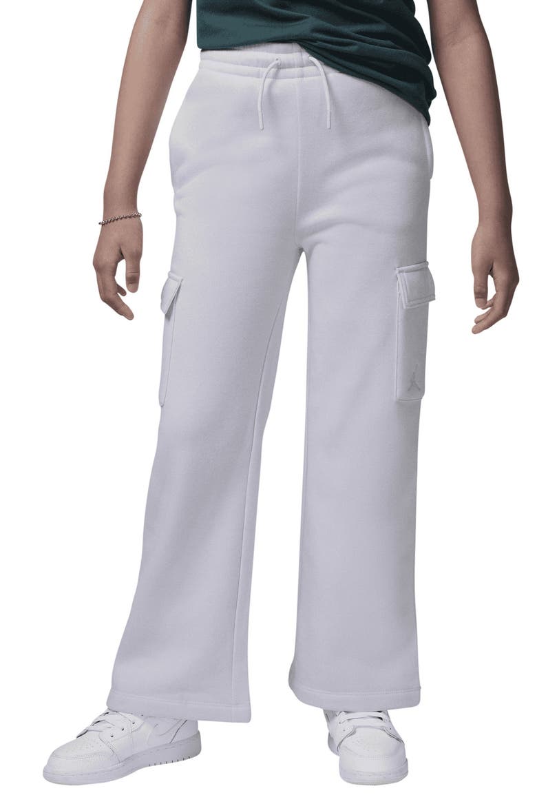 Kids' Y2K Fleece Cargo Joggers, Alternate, color, FOOTBALL GRAY