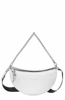 Longchamp Smile Small Half Moon Leather Crossbody Bag