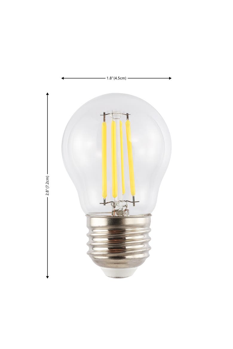 Classic Non-Dimmable G45-4W LED Edison Bulbs with E26 Base, 80+ CRI, Warm White 2700K, 420 Lumens, Clear, Alternate, color, Clear