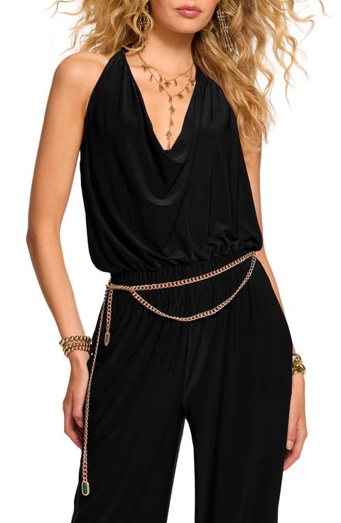 Stephanie Jersey Halter Jumpsuit